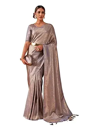 Kanchipuram Art Silk Saree with Unstitched Blouse Piece
