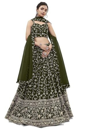 Women's Georgette Embroidered Fabric